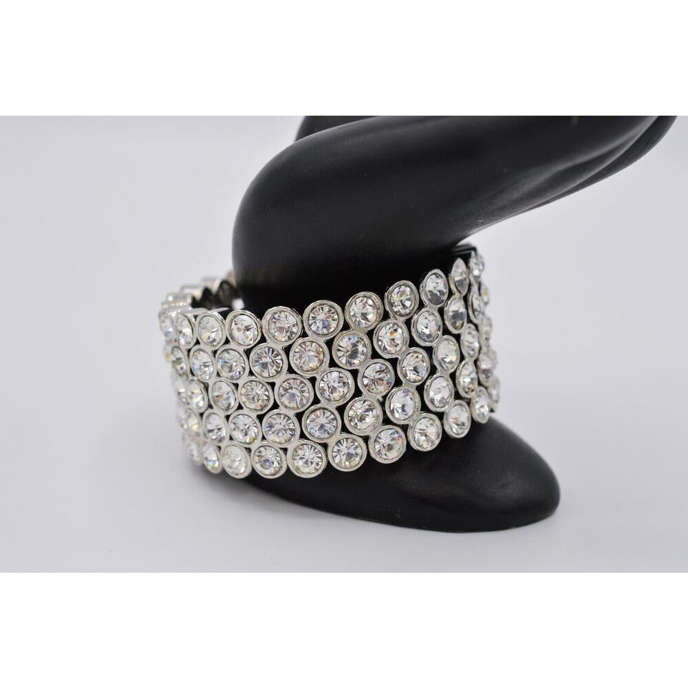 Statement Bracelet Sparkling Rhinestone Crystal S… - image 2